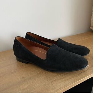 Vionic Willa Black Suede Women's Slip-On Loafers